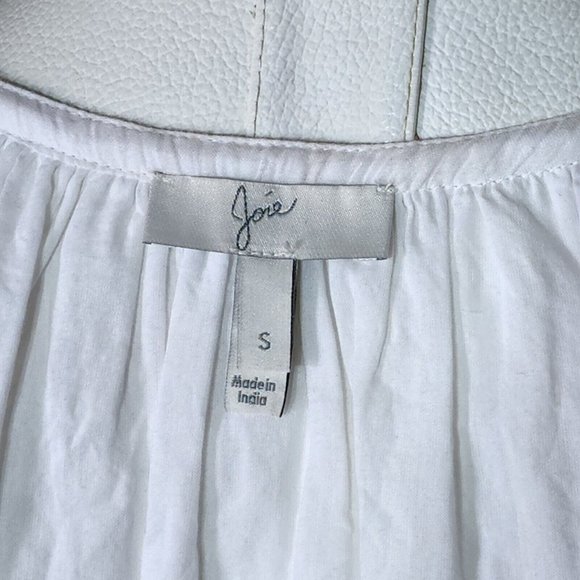 Joie Clemency Flounce Halter Dress White with Red Embroidery - Picture 5 of 5